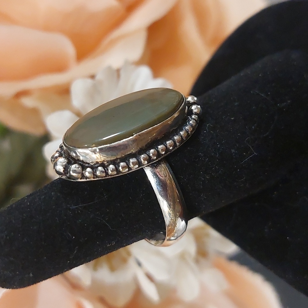 Chalcedony Gemstone Ring - Adjustable - image 2